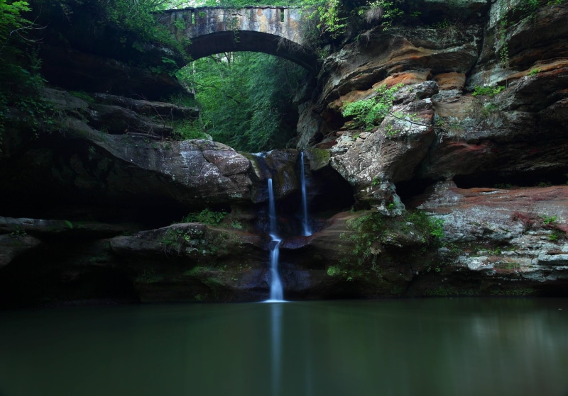 old mans cave, cave, hocking hills, old, 1080P, s, upper waterfalls, united states, 3d and abstract, man, ohio