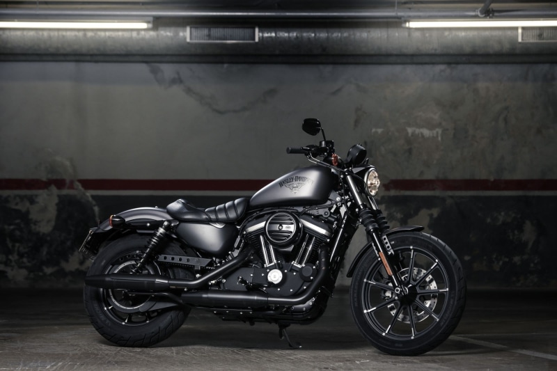 garage, retro styled, no people, 1080P, harley davidson high resolution  widescreen, illuminated, helmet, motorcycle, architecture, side view, mode of transportation