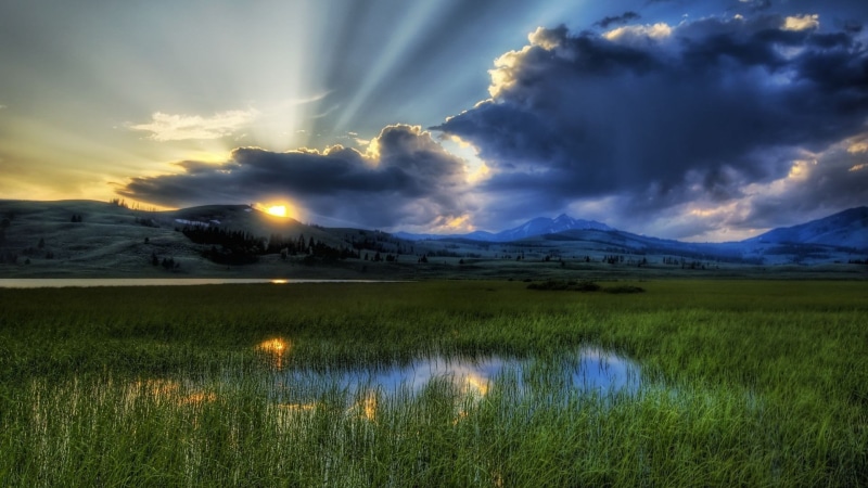 sky, scenics - nature, sunlight, mountain, plant, land, landscape, cloud - sky, green color, environment, nature, no people, water, widescreen high resolution nature hd 1920x1080