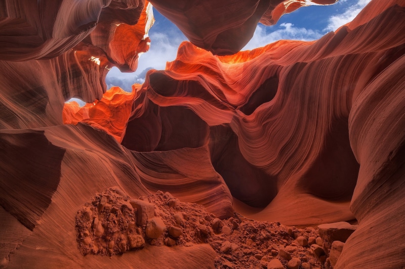 rock, rock formation, Antelope Canyon, 1080P, landscape