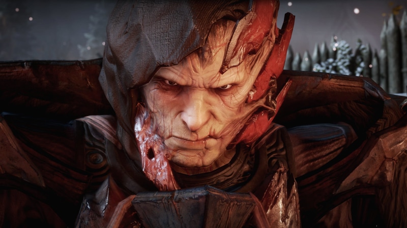 adult, human body part, men, lifestyles, portrait, brown, human face, mouth, front view, Dragon Age Inquisition, headshot, figurine, body part, evil, close-up
