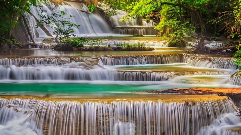 long exposure, blurred motion, scenics - nature, flowing, tropical climate, water, flowing water, motion, beauty in nature, beautiful images  nature 2048x1152