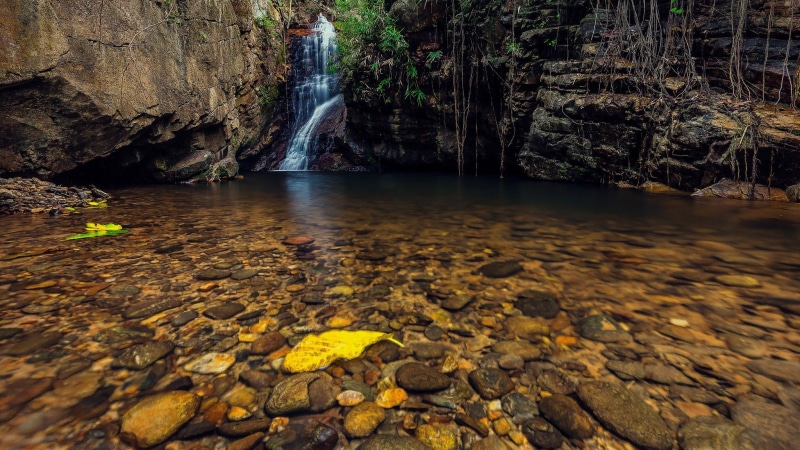shallow, beauty in nature, rock, scenics - nature, river, pc  nature beauty 2048x1152, day, rock - object, flowing, flowing water, nature, motion, waterfront