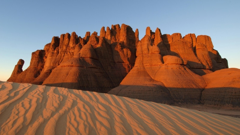 desert, Algeria, nature, rock formation, sand, 1080P