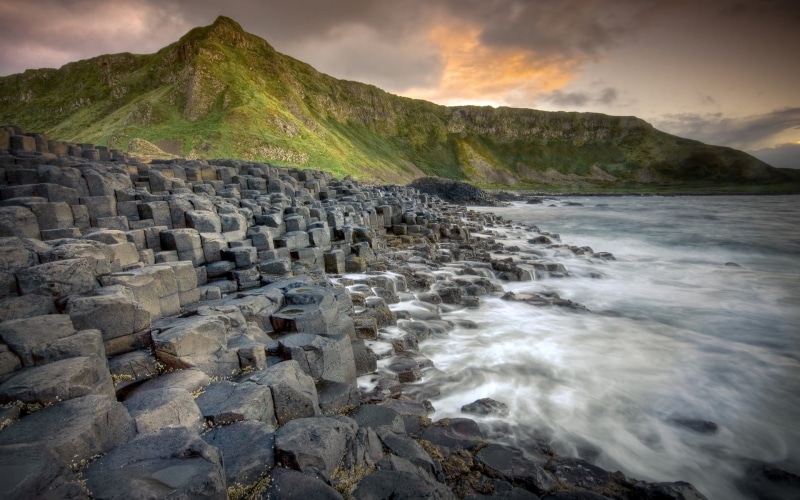 power in nature, beauty in nature, cloud - sky, Ireland, scenics - nature, rock formation, non-urban scene, sea, sky, 1080P, long exposure, motion, land