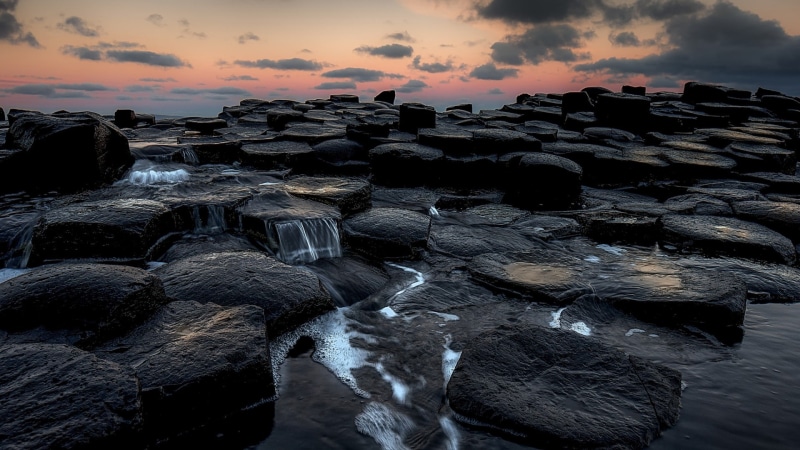 nature, rock - object, outdoors, cloud - sky, no people, long exposure, landscape, Giants Causeway, Ireland, beach, rock, coast, horizon over water, rock formation