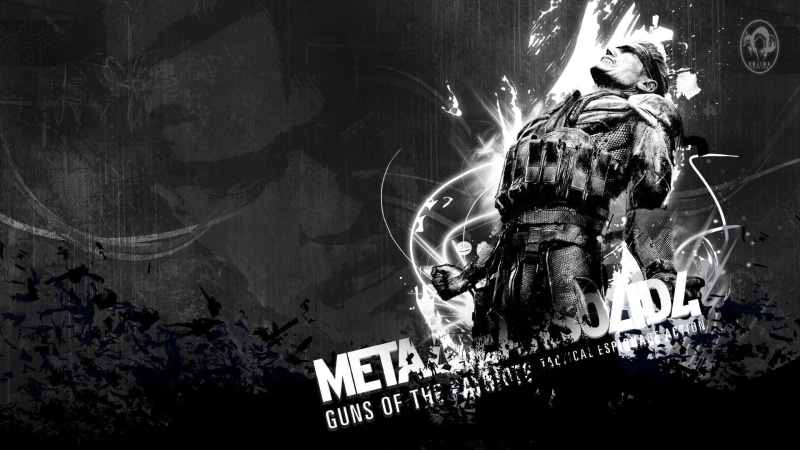 Metal Gear Solid 4, the past, Metal Gear Solid, craft, sculpture, western script, low angle view, text, representation, human representation, digital composite