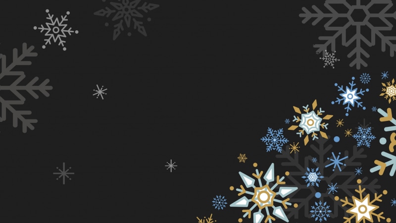 christmas, snowflakes, graphics, snowflake, dark, 4K