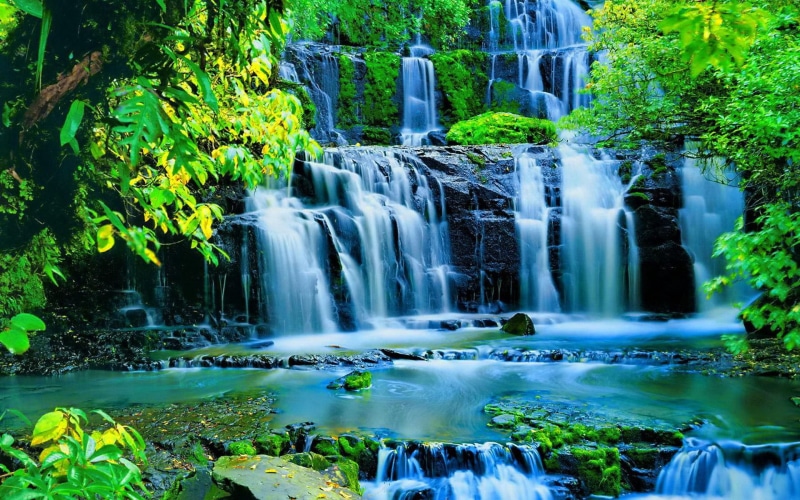  plitvice, color, turquoise, water, mobile, croatia, pure, phone, waterfalls, series, lakes, 1080P, runs, small, hd
