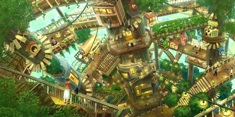 Treehouse, Anime, Original, 4K