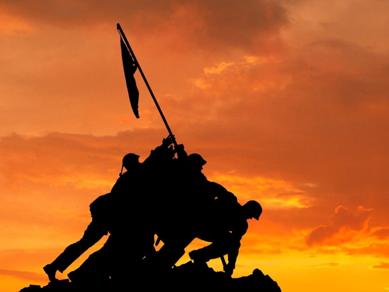 adventure, art and craft, 720P, people, beauty in nature, Iwo Jima, nature, outdoors, sculpture, sky, sunset, scenics - nature, weapon, Marine Corps War Memorial