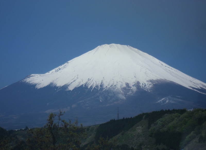non-urban scene, sky blue, environment, volcanic crater, clear sky, mountain peak, tranquility, woods, gotemba, cold temperature, idyllic, nature, landscape