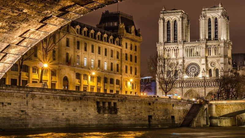 cathedral, westminister, nature, sky, building, history, Notre-Dame, no people, France, window, river, built structure, travel, city, street light, lamp