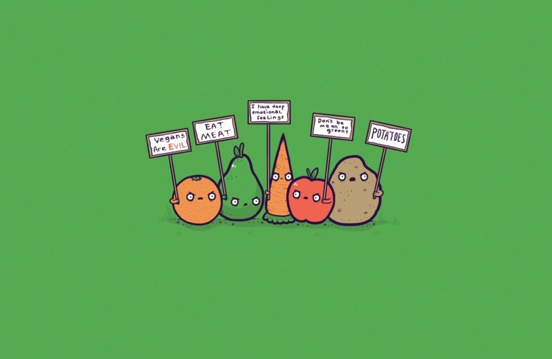 potatoes, simple, orange (fruit), facial Expression, smiling, symbol, fun, green Color, colored background, connection, carrots, human body part, people