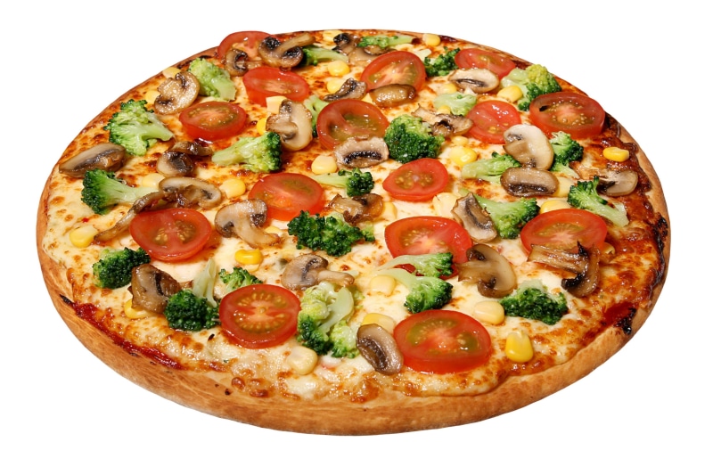 baked, pepper - Vegetable, lunch, vegetable, serving - Sport, circle, indoors, pepperoni, no People, snack, italian Culture, still life, dough, cheese