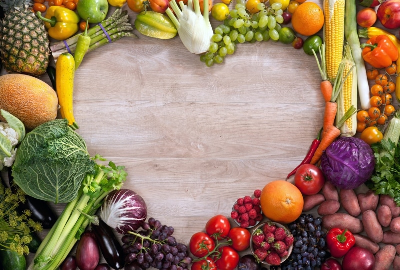 Fruits and Vegetables, Fruits, Vegetable, Fruit, Still Life, 1080P, Heart-Shaped