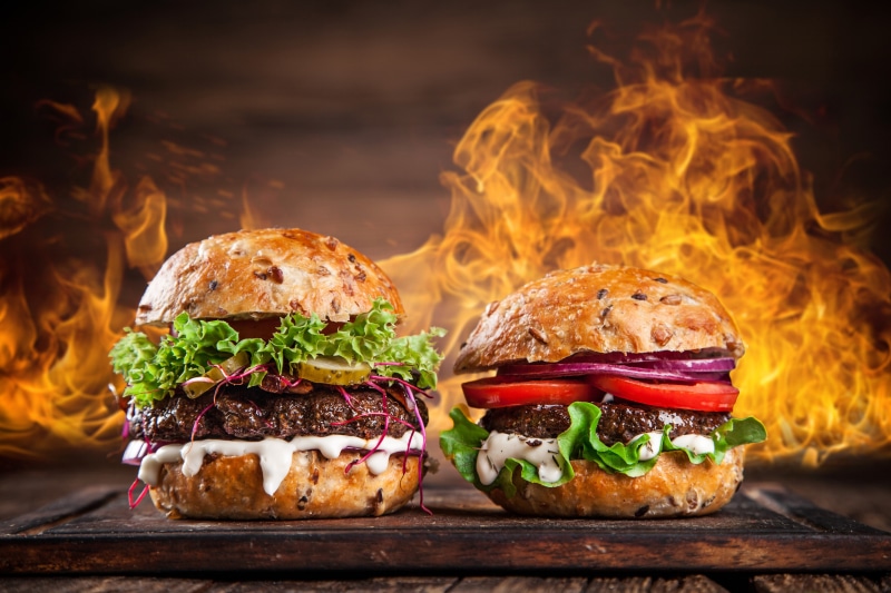 meal, burger, meat, food, hamburger, 5K