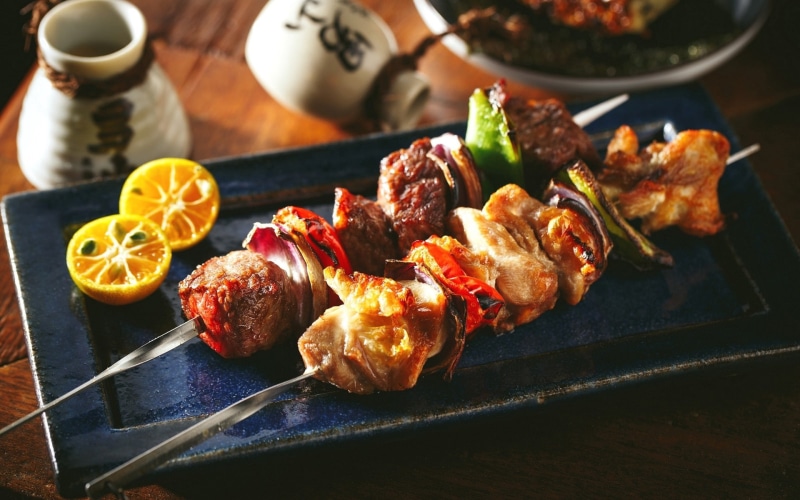 close-up, ready-to-eat, food, barbecue, tray, vegetables, plate, 1080P, no people, fruit, Onions, food and drink, still life, snack, japanese food, citrus fruit