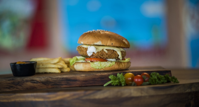 colorful, table, french fries, ready-to-eat, meat, healthy eating, fresh, snack, meal, lettuce, no people, wood, bun, hamburger, food and drink, close-up