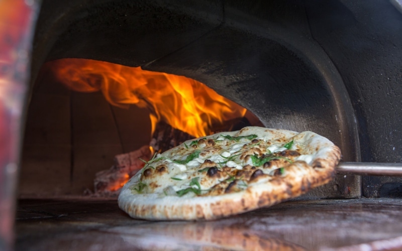 ovens, 1080P, pizza, fire, food