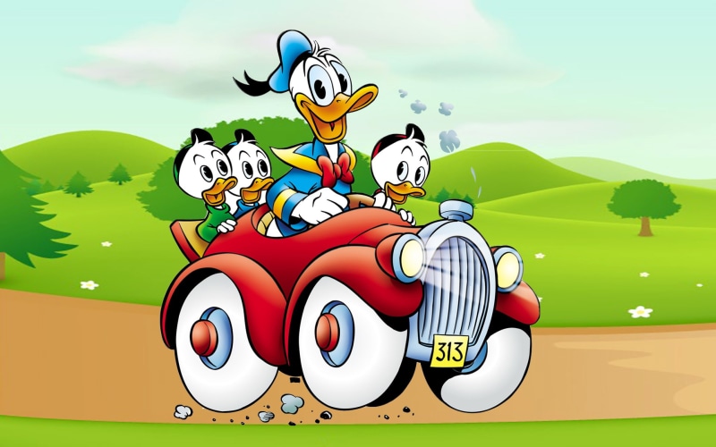 road, computer, 1080P, mobile, car, hd, desktop, duck, phones, driving, donald, country, image, cartoon