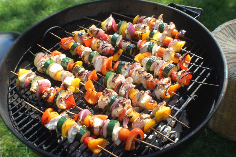 grilled, kebab, vegetables, lunch, vegetable, day, outdoor, cookout, preparation, burning, cooking, preparing food, grilling, skewer, healthy eating, food and drink