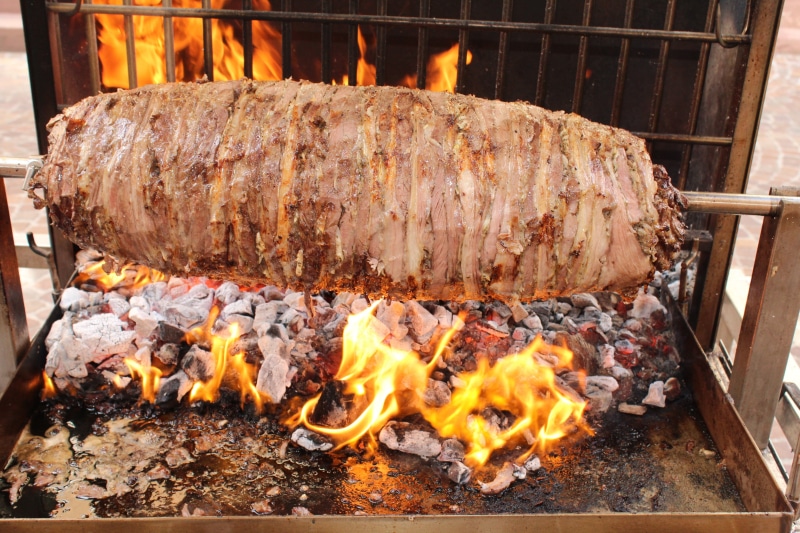 preparation, 2K, spit, heat - temperature, food, flame, turkey, glowing, eat, barbecue, nature, orange color, nutrition, burning, preparing food, fire