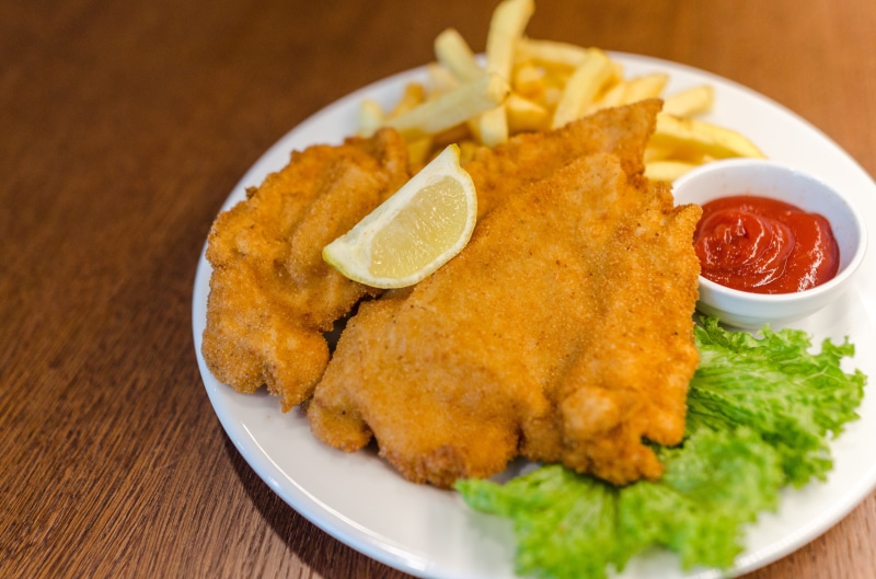 serving size, close-up, yummy, mouth-watering, temptation, high angle view, tasty, 4K, indoors, fried chicken, french fries, potatoes, delicious, fried