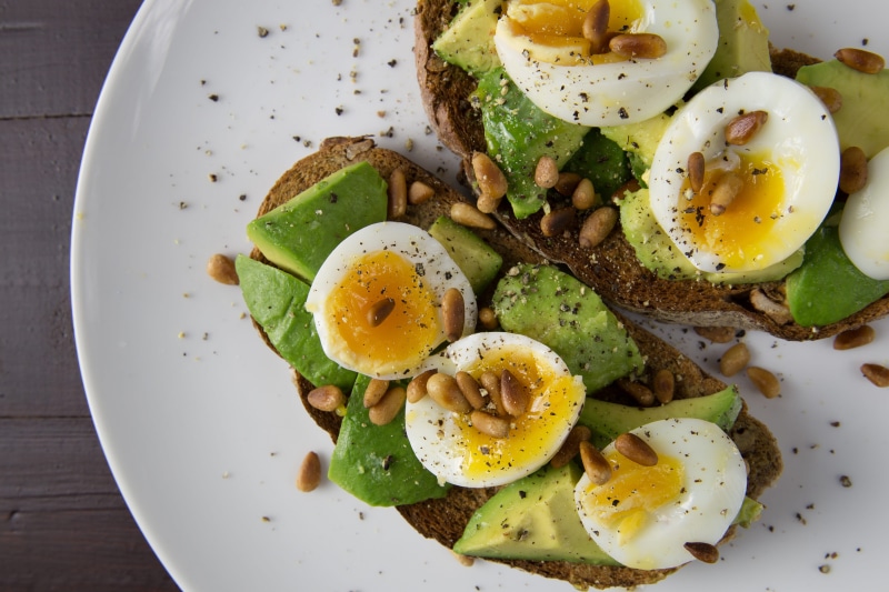 vegetable, lunch, freshness, healthy, egg, still life, gourmet, garnish, soft, directly above, high angle view, avocado, boiled egg, boiled, no People