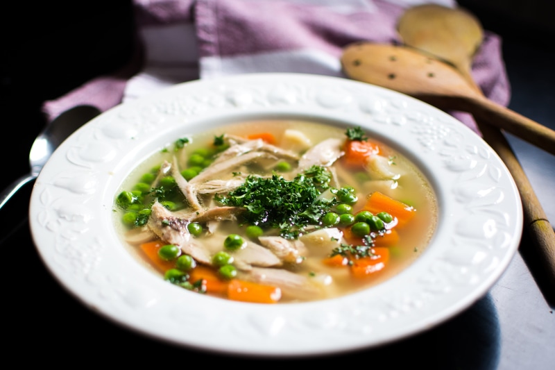 kitchen utensil, meal, vegetables, cooking, 5K, eating utensil, plate, gourmet, broth, ready-to-eat, chicken, healthy Eating, indoors, healthy, vegetable