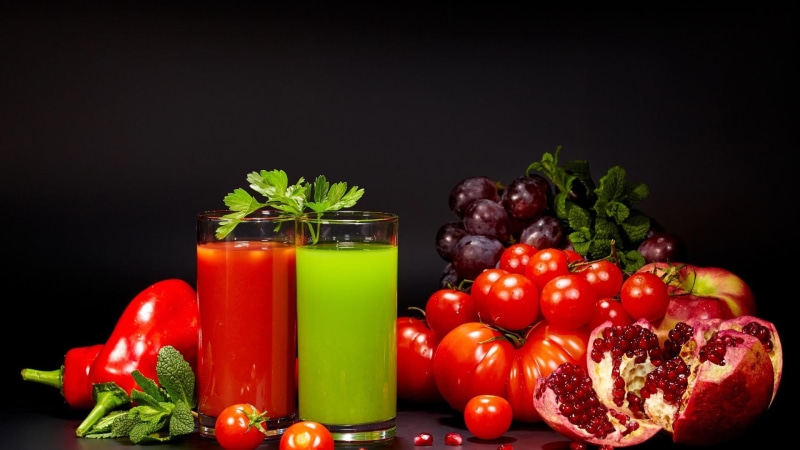 freshness, fruit, vegetable, choice, red, studio shot, whole food, diet food, wellbeing, produce, drinking glass, food and drink, mint, green color, ripe