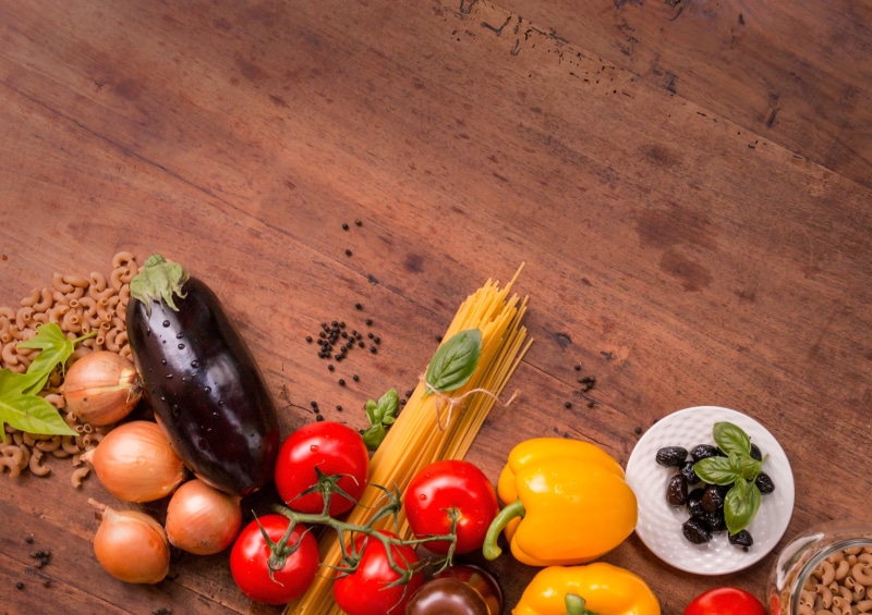 no meat, still life, healthy eating, cook, healthy, onions, 4K, eggplant, kitchen, copy space, zucchini, arranged, nutrition, delicious, bolognese, spelled bread