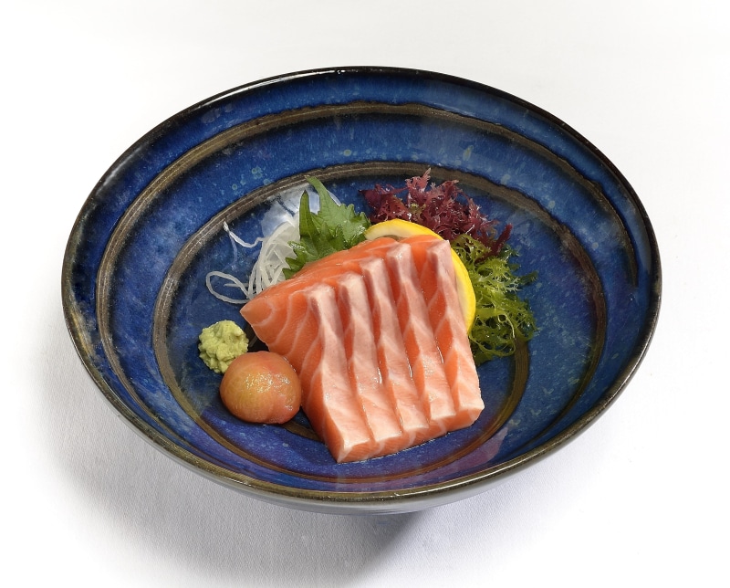 salmon sashimi, seafood, healthy eating, vertebrate, food and drink, studio shot, freshness, tuna, ready-to-eat, japanese, still life, white background