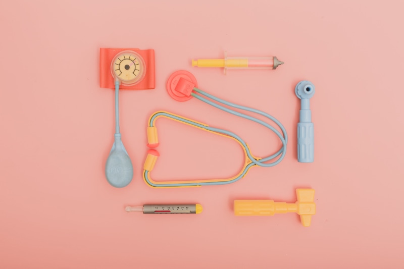 connection, directly above, hand tool, medium group of objects, toy, colored background, Medical, metal, Tools, order, variation, Health, 4K, adhesive tape