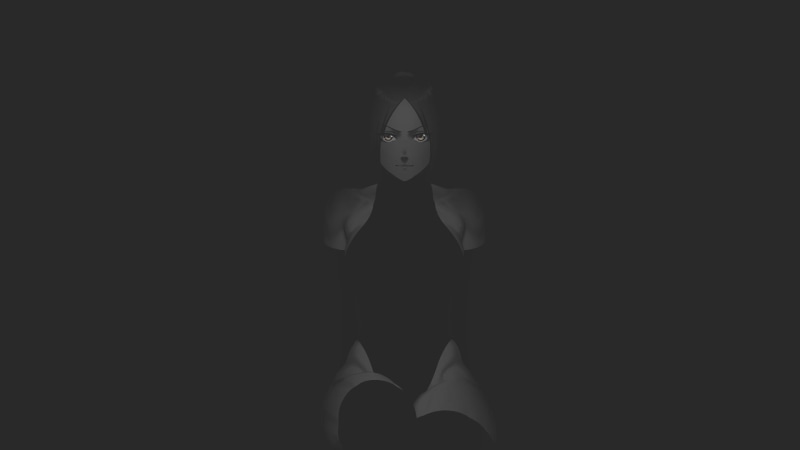 1080P, Bleach, illustration, monochrome, putcher, Shihouin Yoruichi, manga, anime girls, dark background, fan art, minimalism, uniform, shinigami, anime
