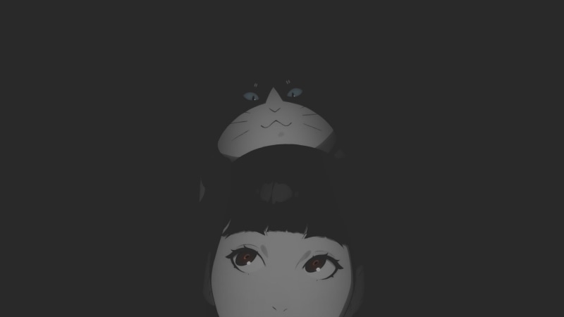 illustration, 1080P, anime girls, anime, fan art, monochrome, dark background, Ilya Kuvshinov, manga, drawn, original characters, minimalism