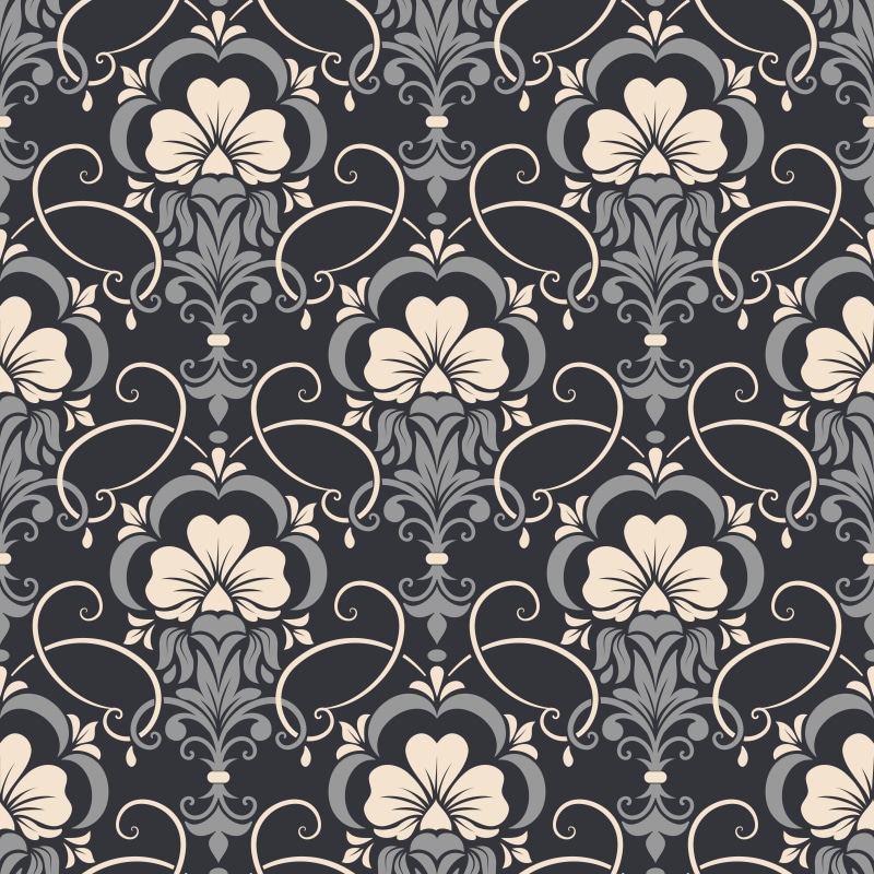 background, 4K, texture, pattern, damask, flowers, vector, seamless