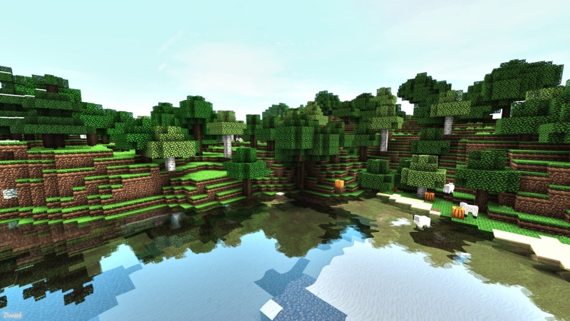 green color, town, travel, city, game, untitled, cityscape, river, modern, cloud - sky, tower, Minecraft, backgrounds, video games, canal, water, park