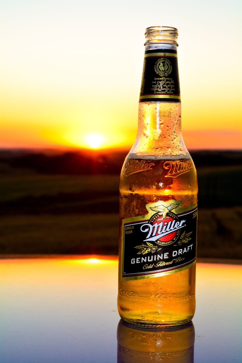 horizon, sky, beer, 5K, refreshment, glass - material, no people, close-up, bottle, food and drink, nature, sunset, glass, beer - alcohol, beer glass