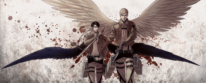 1080P, Erwin Smith, Attack On Titan, Anime, Levi Ackerman