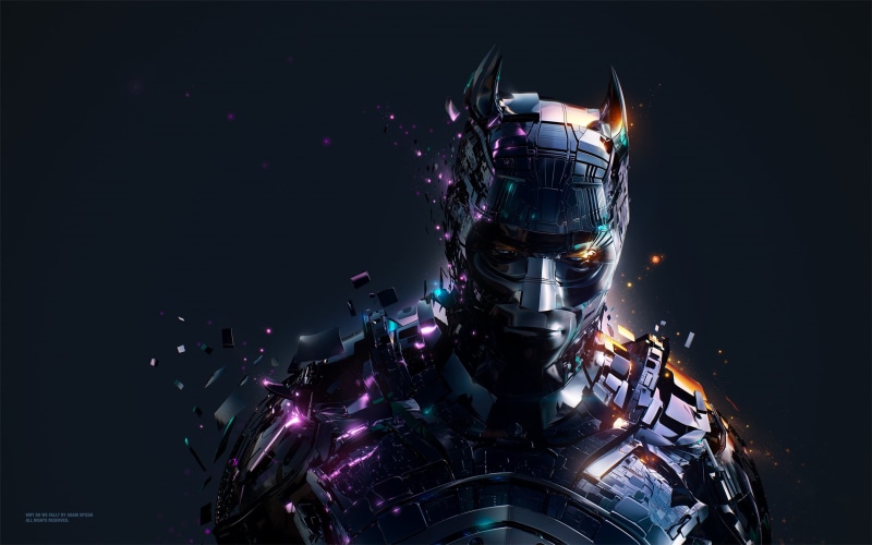fractal, futuristic, distorted image, costume, construction Industry, background, black, fantasy, abstract, alien, black background, robot, mask