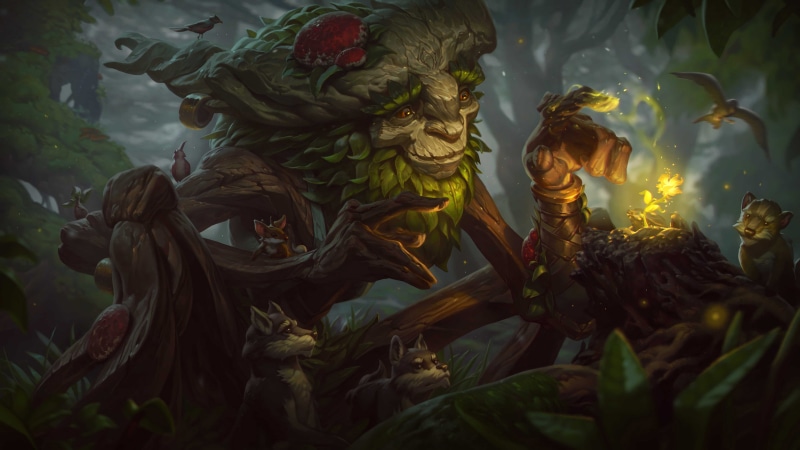 ivern, skin, growth, champion, new, green color, legends, art, flower, mobile, close-up, wilted plant, art and craft, freshness, 4K, water