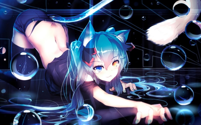 long exposure, nekomimi, digital composite, illustration, light painting, women, motion, close-up, child, real people, girls, art and craft, haired, lifestyles