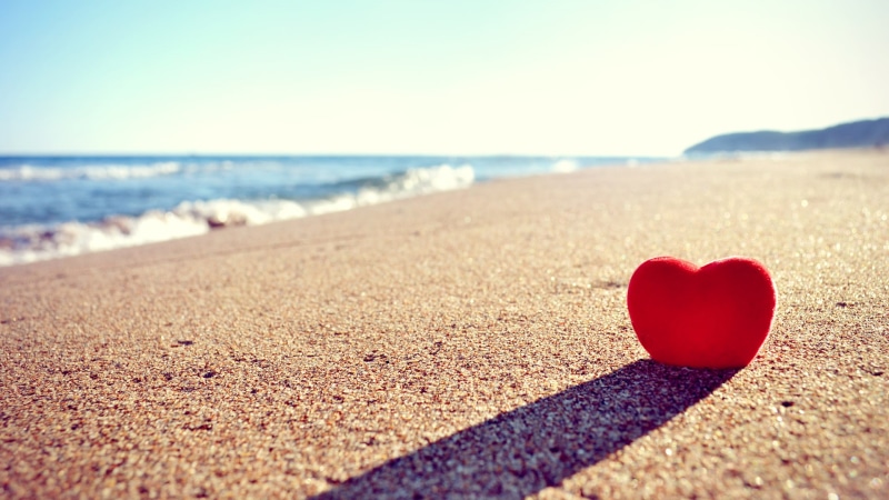 sand, shadow, love/hate, heart, 1080P, beach, hd
