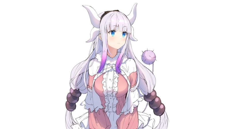 long hair, character, adult, 1080P, young women, Kanna Kamui (Kobayashi-san Chi no Maid Dragon), haired, anthropomorphism, woman, representation, one person