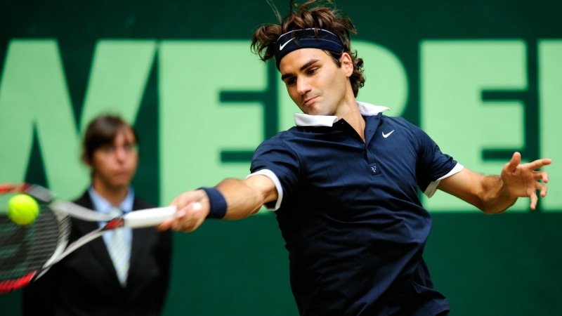 men, Roger Federer, sportswear, tennis player, 1080P, headband