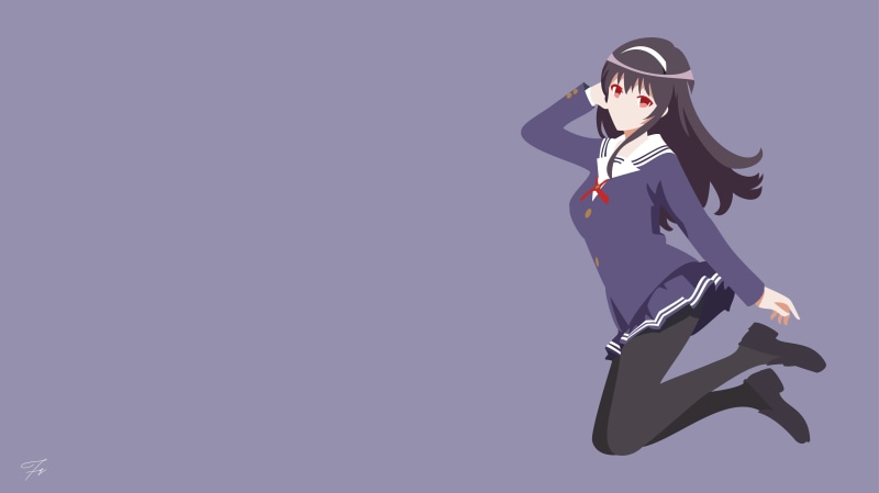 freedom, flying, mid-air, studio shot, full length, adult, indoors, young adult, young women, front view, business, nature, clothing, 5K, Saenai Heroine no Sodatekata