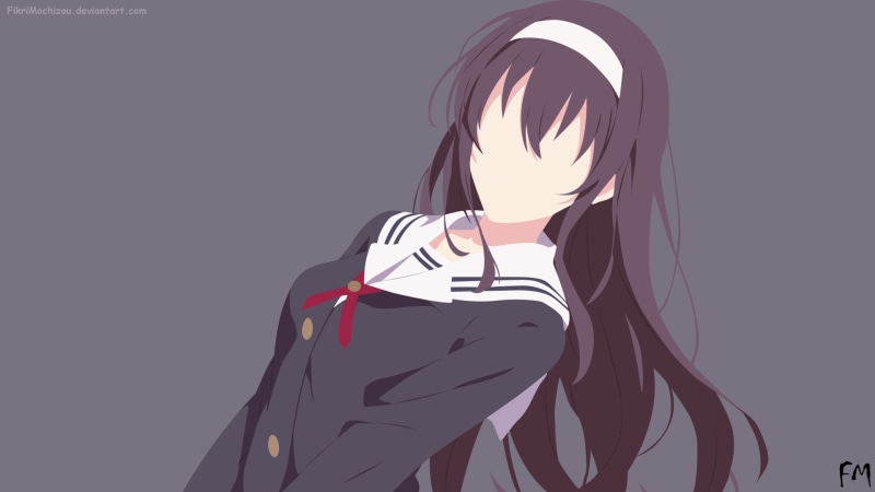 lifestyles, copy space, Kasumigaoka Utaha, waist up, studio shot, women, hair, 1080P, indoors, anime girls, hairstyle, cut out, young adult, portrait