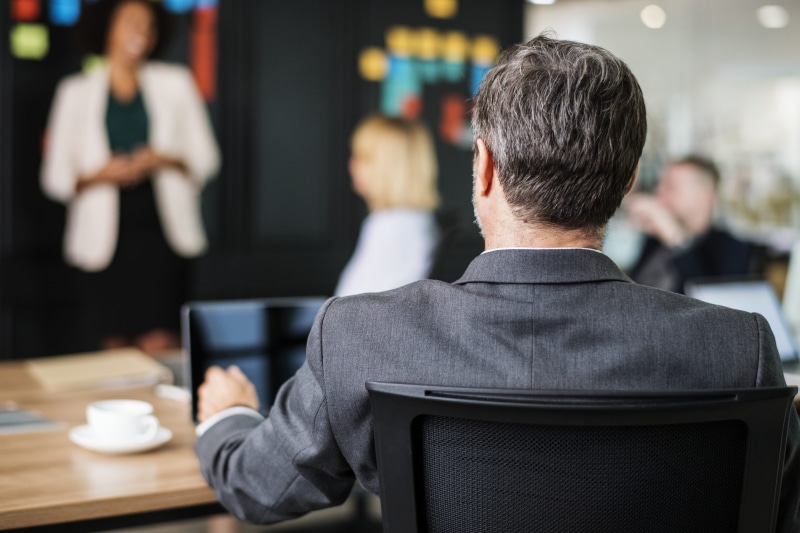 men, sitting, meeting, man, workplace, team, business, presentation, employee, work, planning, indoors, speaking, focus on foreground, marketing, males