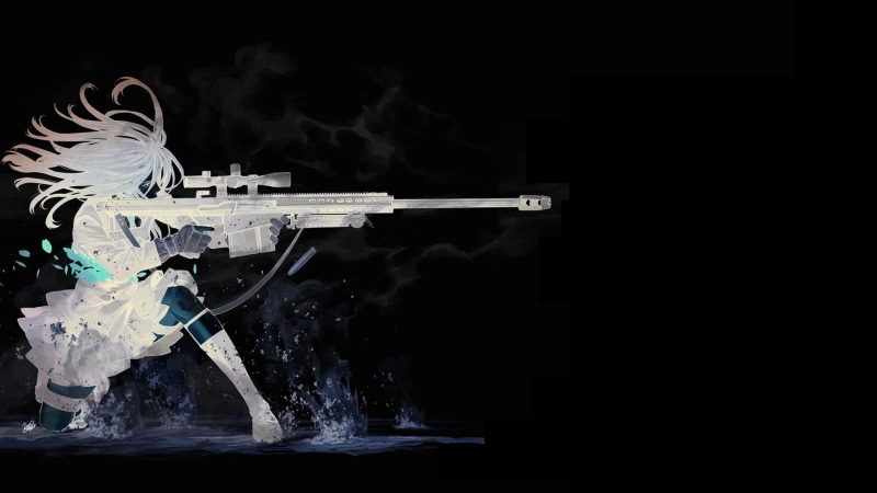 Anime Girls, anime, 1080P, Sniper Rifle, Kozaki Yuusuke